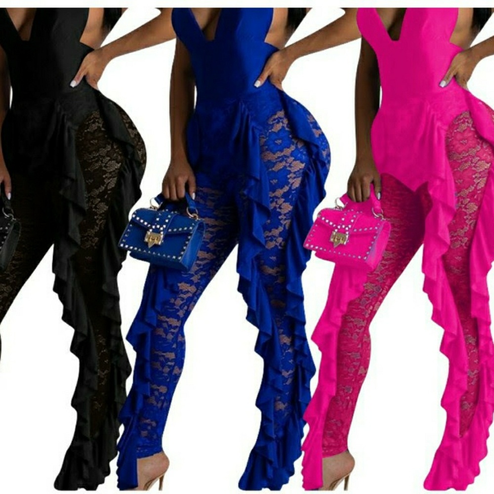 Women's  ruffle and laced 1 piece